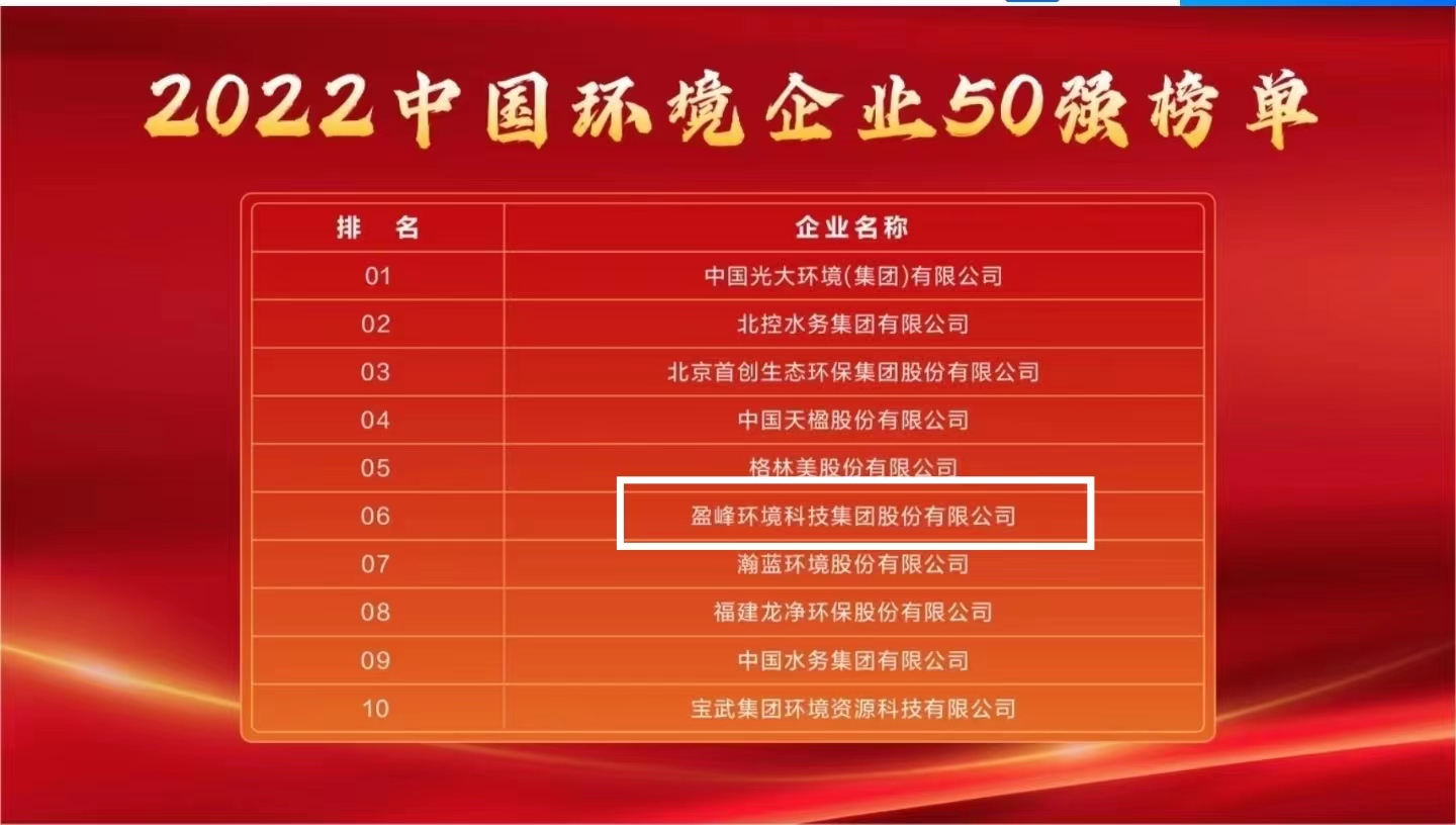 星空游戏环境连续5年荣登“中国环境企业50强”榜单